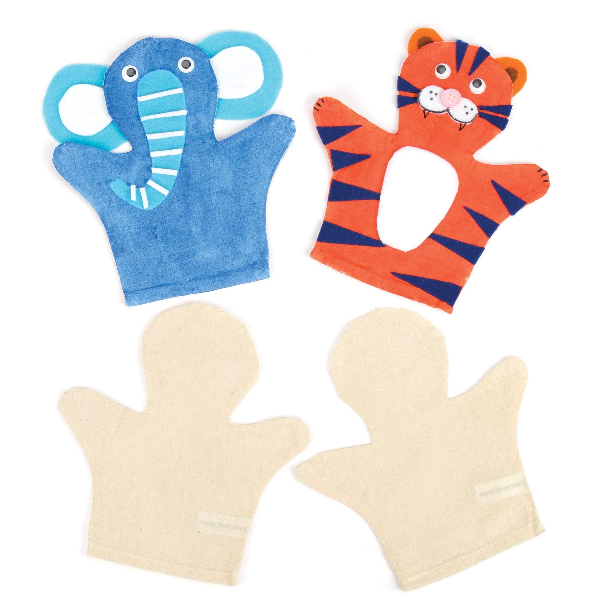 Stoff-Handpuppen zum Bemalen & Dekorieren – 6er Pack